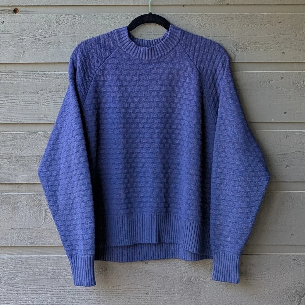 Lululemon Texture Play Crew Sweater Night Sea Blue Purple Size M/L